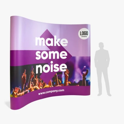 Gebogen pop up wand